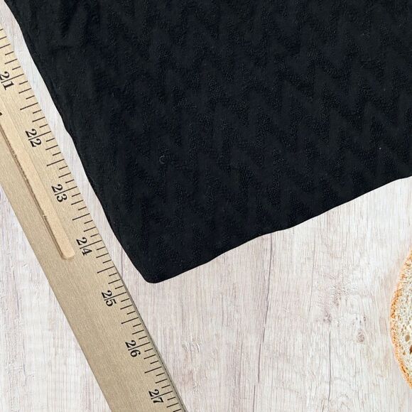 Rebecca Taylor Womens Wide Leg Pants Sz 10 Black Cropped Hi Waist Cotton Blend - Picture 7 of 10